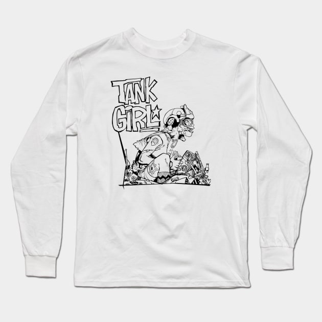 More Tank Girl VI (High Resolution, Monochrome). Long Sleeve T-Shirt by HortusMornsEst